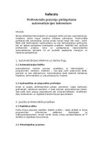 Konspekts 'Profesionālo prasmju pielāgošana automatizācijas laikmetam', 1.