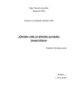 Referāts 'Ķīmisko vielu un ķīmisko produktu izmantošana', 1.