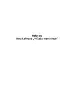 Referāts 'Ilonas Leimanes romāns "Vilkaču mantiniece"', 1.