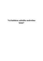 Referāts 'Vai kultūras attīstība nodrošina laimi', 1.