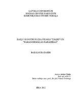 Diplomdarbs 'Baiļu konstrukcija filmās "Zāģis" un "Paranormālās parādības"', 1.
