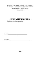 Paraugs 'Ieskaites darbs Latvijas ekonomikā', 1.