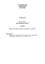 Konspekts 'Masu komunikācija: jēdziens, pirmsākumi un attīstība', 1.