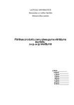 Referāts 'Pārtikas produktu cenu pieauguma vērtējums jauniešu (18 g.-30 g.) skatījumā', 1.