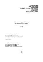 Referāts 'Sociālais darbs ar grupu', 1.