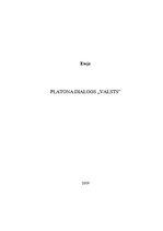 Eseja 'Platona dialogs "Valsts"', 1.