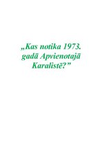 Eseja 'Kas notika 1973.gadā Apvienotajā Karalistē?', 1.