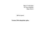 Konspekts 'Turīnas 2006.gada olimpiskās spēles', 1.