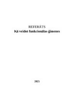Referāts 'Kā veidot funkcionālas ģimenes', 1.