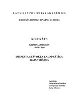 Referāts 'Dienesta stāvokļa ļaunprātīga izmantošana', 1.