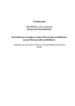 Konspekts 'Komunikācijas stratēģijas projekts', 1.