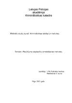 Referāts 'Pasūtījuma slepkavību izmeklēšanas metodes', 1.