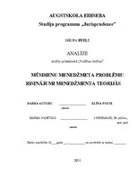 Referāts 'Mūsdienu menedžmeta problēmu risinājumi menedžmenta teorijās', 1.