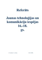 Referāts 'Jaunas tehnoloģijas un komunikāciju iespējas 16.-18.gadsimtā', 1.