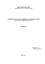 Referāts 'Korporatīvā sociālā atbildība AS SEB bankā un "The Body Shop International plc"', 1.