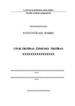 Konspekts 'Civiltiesības. Ģimenes tiesības', 1.