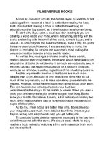 Eseja 'Film Versus Book', 1.