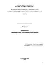 Konspekts 'Neirolingvististā programmēšana pedagogiem', 1.