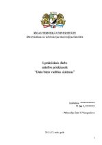 Prakses atskaite 'Datu bāzu vadības sistēmas', 1.