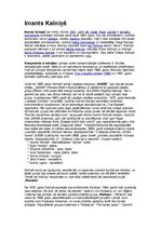 Konspekts 'Imants Kalniņš', 1.