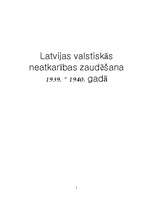 Referāts 'Latvijas valstiskās neatkarības zaudēšana 1939.–1940.gadā', 1.
