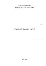 Referāts 'Maskulinitātes jēdziens kultūrā', 1.