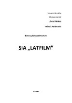 Biznesa plāns 'SIA "Latfilm"', 1.