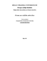 Konspekts 'Firmu un valdību attiecības', 1.