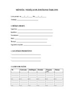 Paraugs 'Mēneša vai nedēļas plānošanas šablons', 1.