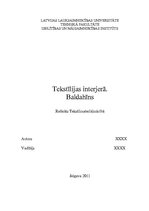 Referāts 'Tekstīlijas interjerā. Baldahīns', 1.