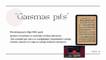 Prezentācija 'Jāzeps Vītols', 14.