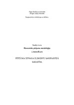 Konspekts 'Ekonomisko pētījumu metodoloģija', 1.