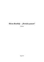 Konspekts 'Džons Boulbijs "Drošais pamats"', 1.