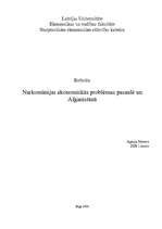 Referāts 'Narkomānijas ekonomiskās sekas pasaulē un Afganistānā', 1.