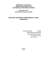Eseja 'Komenska audzināšana salīdzinājumā ar manu audzināšanu', 1.