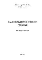 Referāts 'Dāvinājuma līgumu darījumu prognoze', 1.