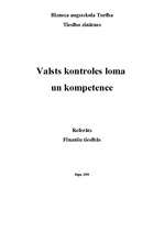 Referāts 'Valsts kontroles loma un kompetence', 1.