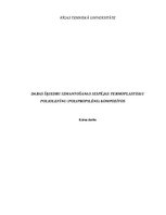 Referāts 'Dabas šķiedru izmantošanas iespējas termoplastisku poliolefīnu (polipropilēns) k', 1.