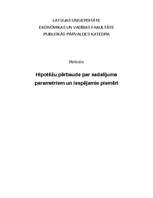 Referāts 'Hipotēžu pārbaude par sadalījuma parametriem un iespējamie piemēri', 1.