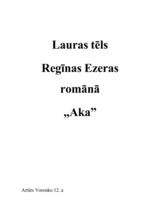 Referāts 'Lauras tēls Regīnas Ezeras romānā "Aka"', 1.