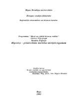 Konspekts 'Hipotēze - pētnieciskā darba mērķtiecīgumam', 1.