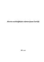 Referāts 'Abortu socioloģiskais raksturojums Latvijā', 1.