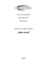 Biznesa plāns 'Biznesa plāns autostāvvietai un velosipēdu stāvvietai SIA "Jūties drošs"', 1.