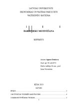 Referāts 'Darbinieku motivēšana', 1.