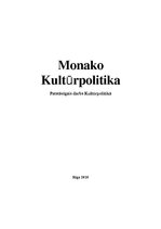 Konspekts 'Monako kultūrpolitika', 1.