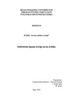 Referāts 'Sabiedriskā līguma teorija un tās kritika', 1.