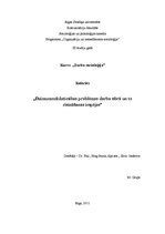 Referāts 'Dzimumnelīdztiesības problēmas darba sfērā un to risināšanas iespējas', 1.