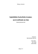 Referāts 'Izplatītākās basketbola traumas un izvairīšanās no tām', 1.