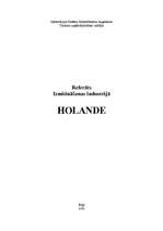 Konspekts 'Holandes viesnīcas', 1.