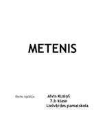 Referāts 'Metenis', 1.